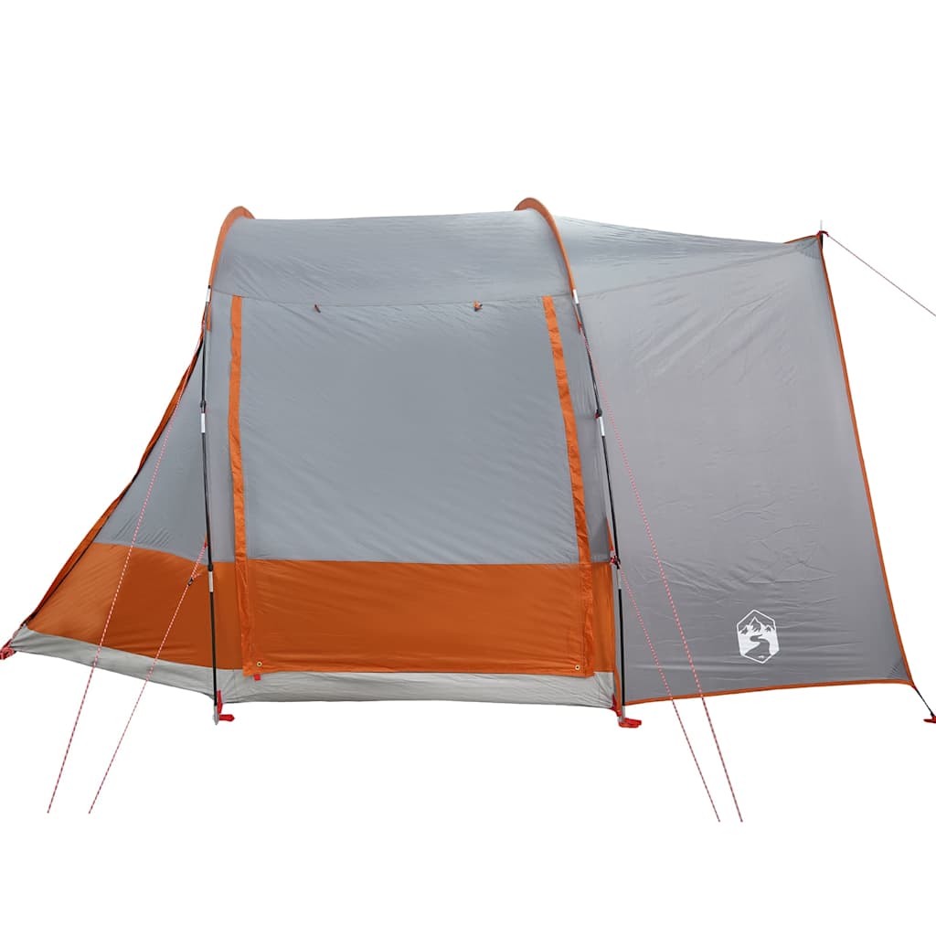 Tenda da Campeggio 2 Persone Grigio e Arancione Impermeabile