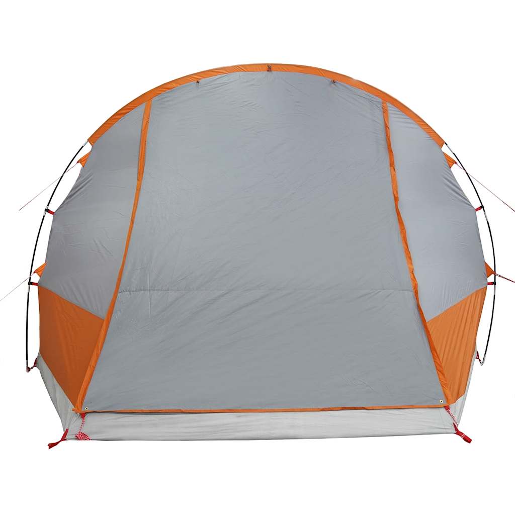 Tenda da Campeggio 2 Persone Grigio e Arancione Impermeabile