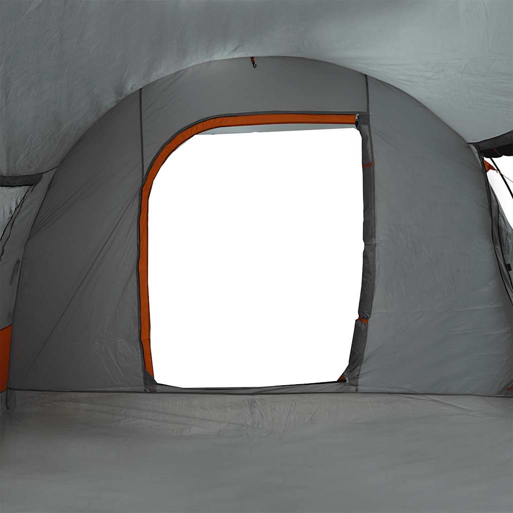 Tenda da Campeggio 2 Persone Grigio e Arancione Impermeabile