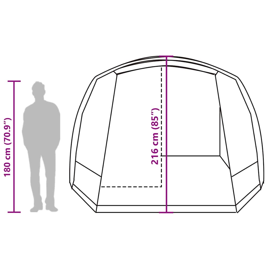 Tenda da Campeggio per Auto per 2 Persone Blu Impermeabile