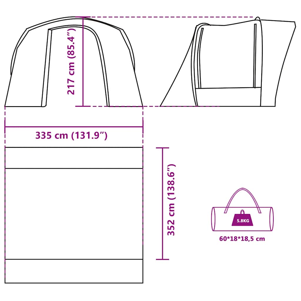 Tenda da Campeggio per Auto Blu Impermeabile