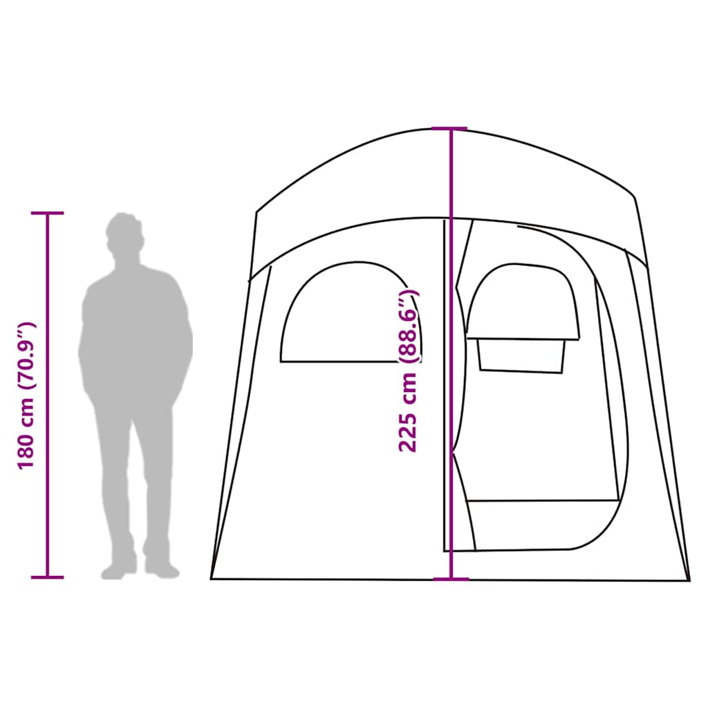 Tenda da Doccia per 2 Persone Verde Oliva Impermeabile