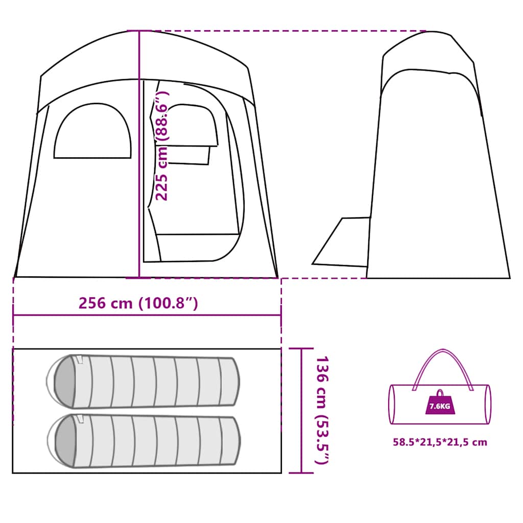 Tenda da Doccia per 2 Persone Mimetica Impermeabile