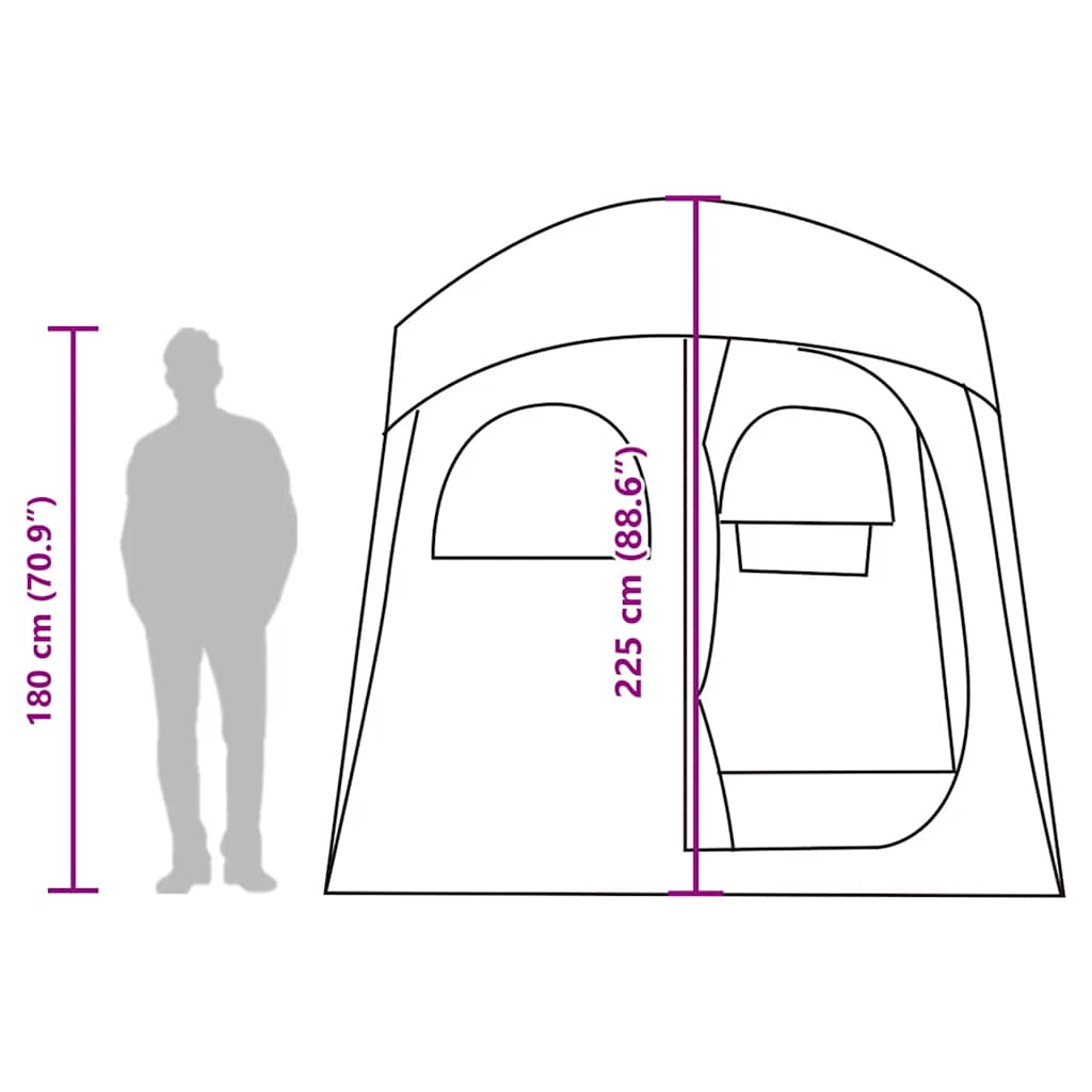 Tenda da Doccia per 2 Persone Mimetica Impermeabile