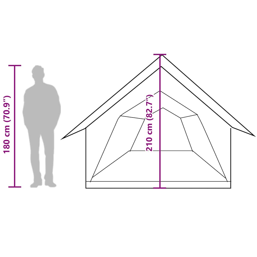 Tenda da Campeggio per 5 Persone Blu Impermeabile