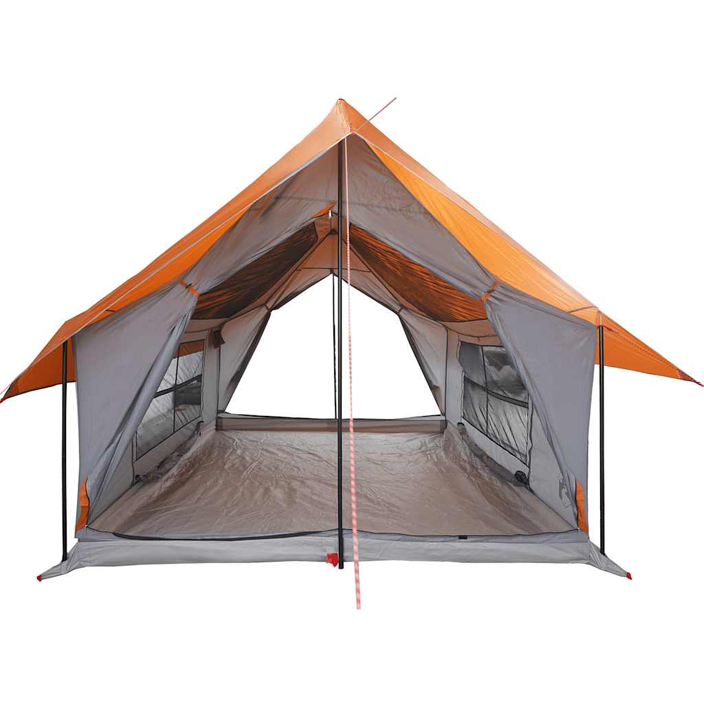 Tenda da Campeggio 5 Persone Grigio e Arancione Impermeabile