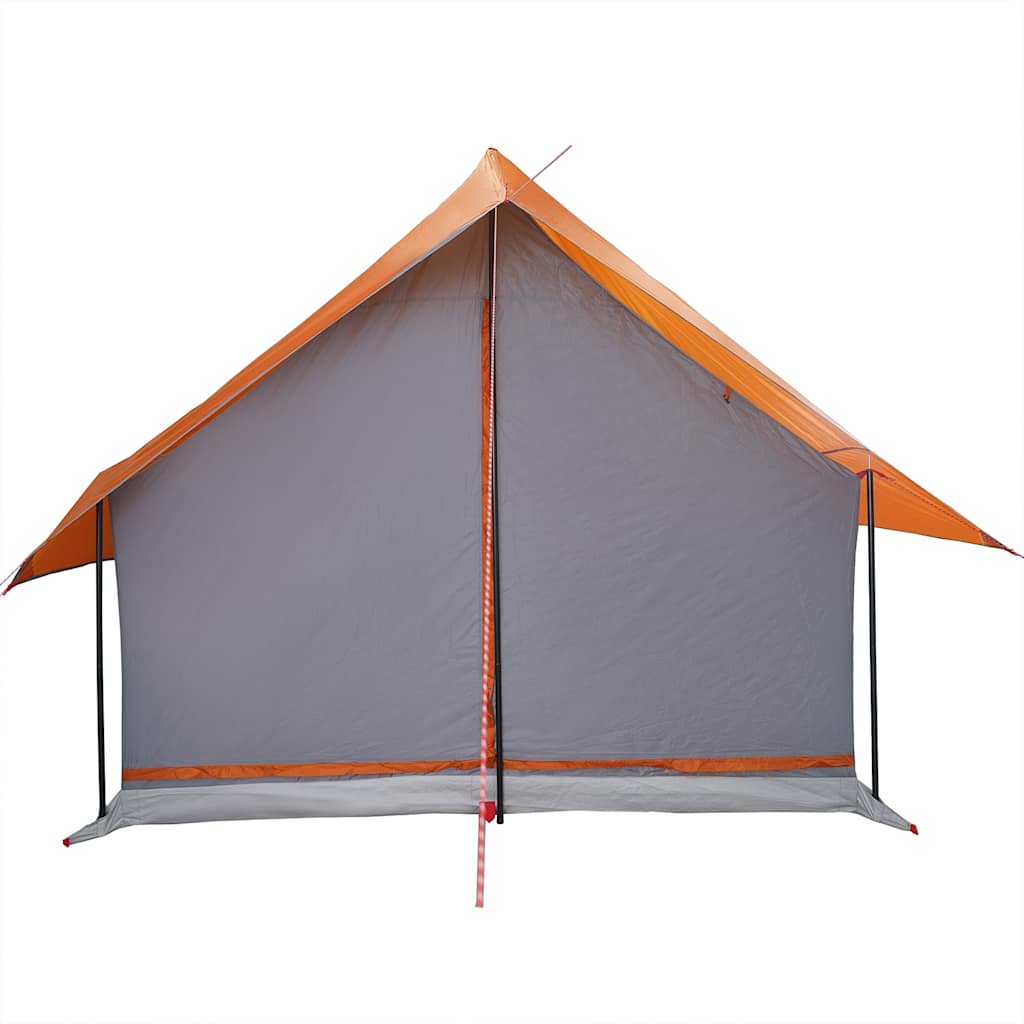 Tenda da Campeggio 5 Persone Grigio e Arancione Impermeabile
