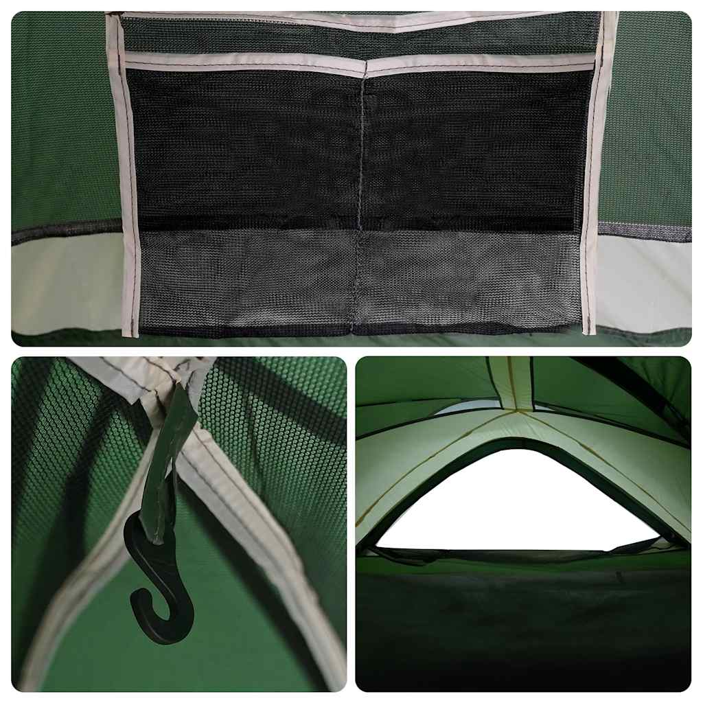 Tenda da Campeggio per 1 Persona Verde Impermeabile