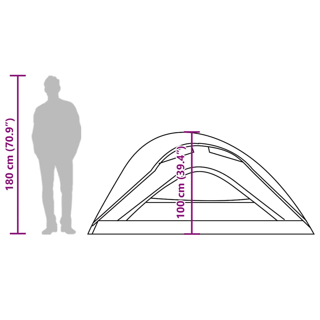 Tenda da Campeggio per 1 Persona Blu Impermeabile
