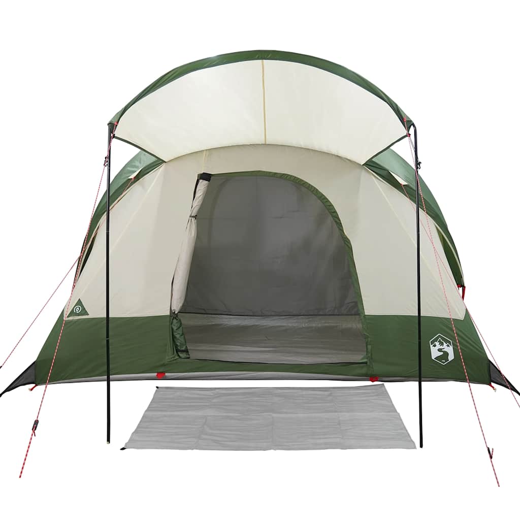 Tenda Familiare a Tunnel per 8 Persone Verde Impermeabile