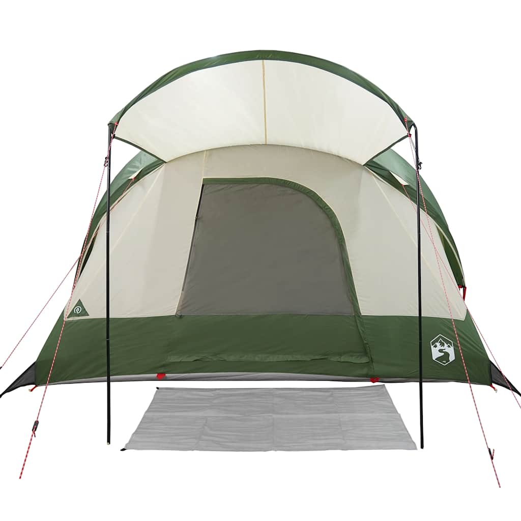 Tenda Familiare a Tunnel per 8 Persone Verde Impermeabile