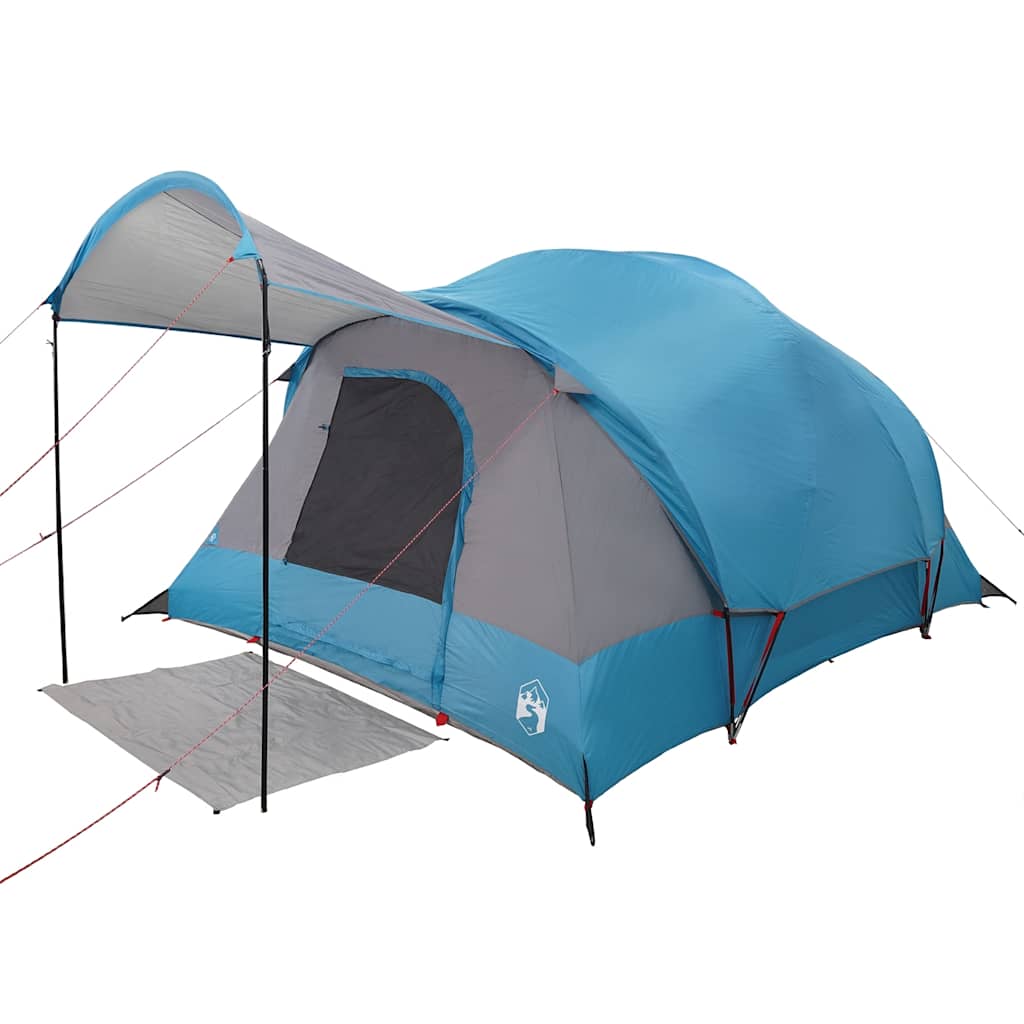 Tenda Familiare a Tunnel per 8 Persone Blu Impermeabile
