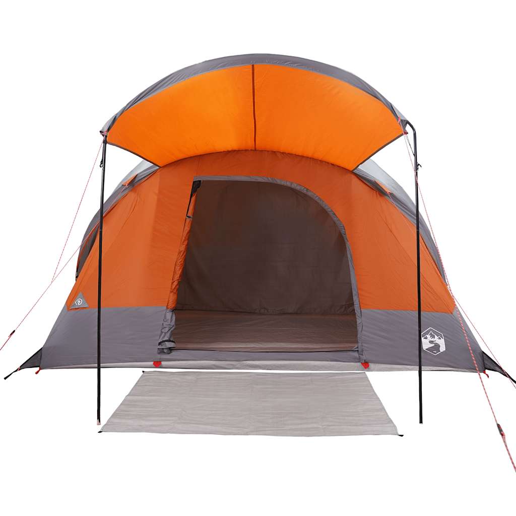 Tenda Familiare a Tunnel 8Persone Grigia Arancione Impermeabile