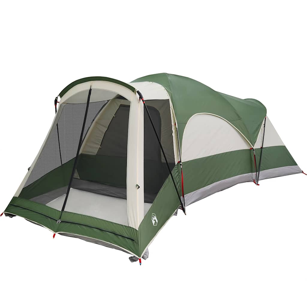 Tenda Familiare a Tunnel per 8 Persone Verde Impermeabile