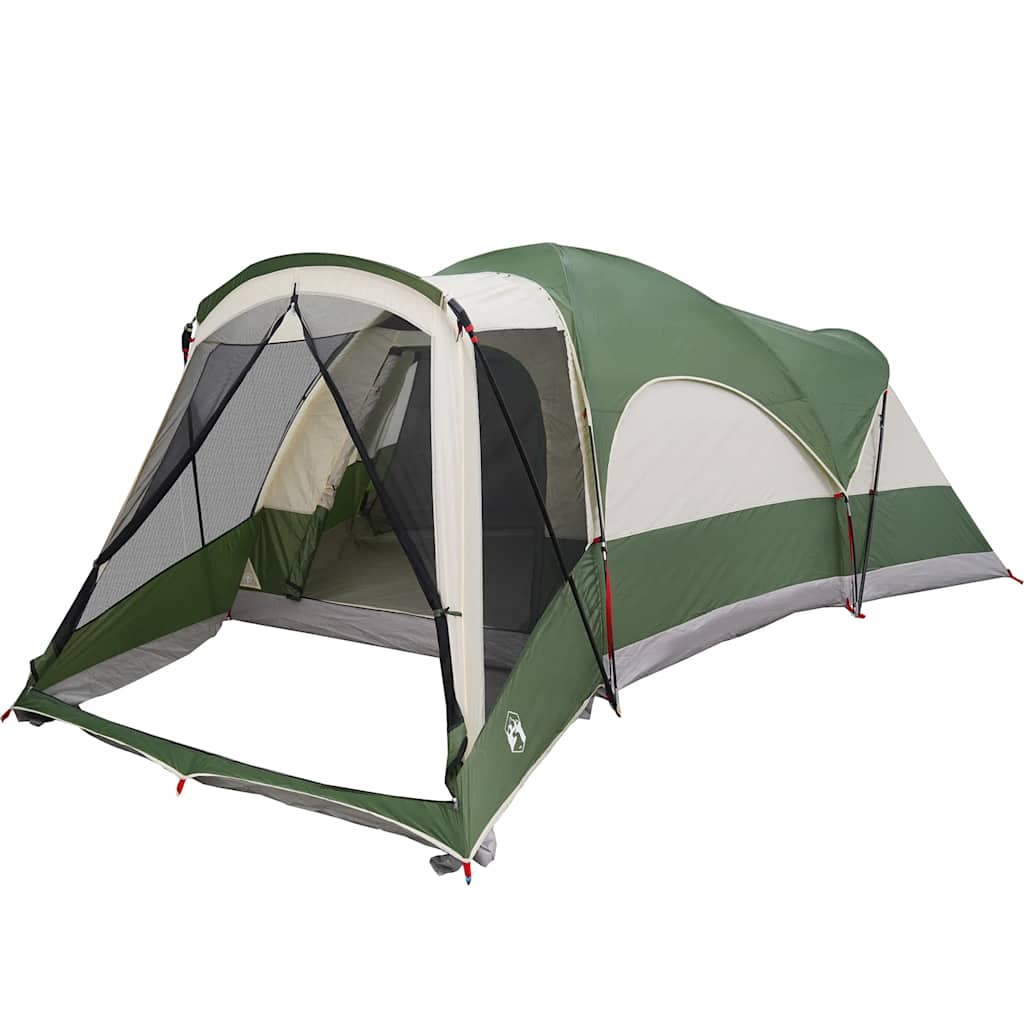 Tenda Familiare a Tunnel per 8 Persone Verde Impermeabile