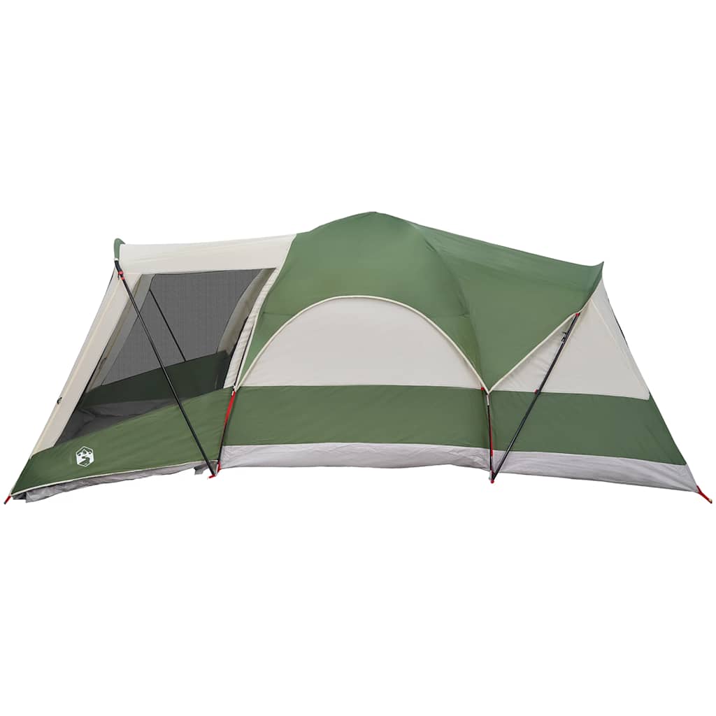 Tenda Familiare a Tunnel per 8 Persone Verde Impermeabile