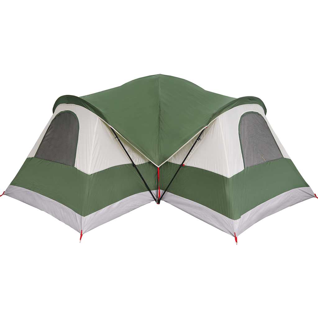 Tenda Familiare a Tunnel per 8 Persone Verde Impermeabile