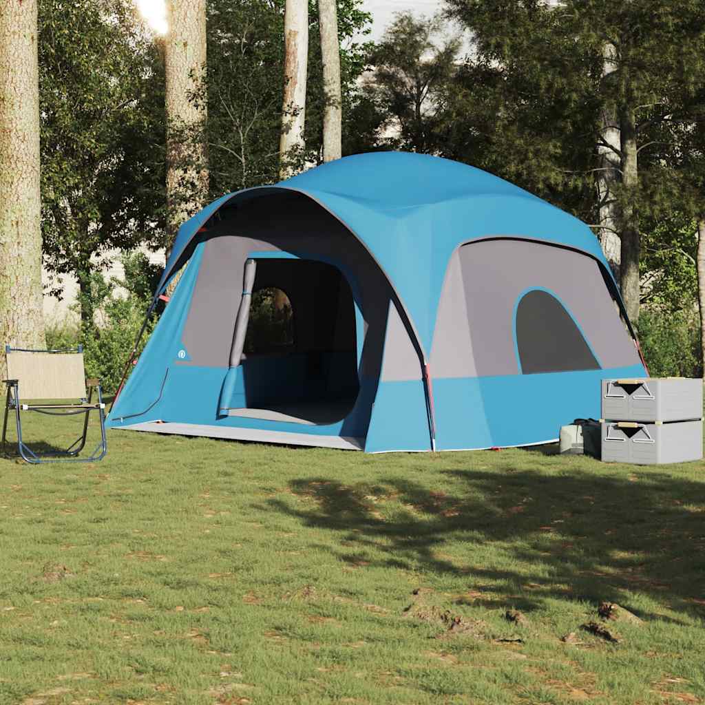 Tenda Familiare Cabina per 6 Persone Blu Impermeabile