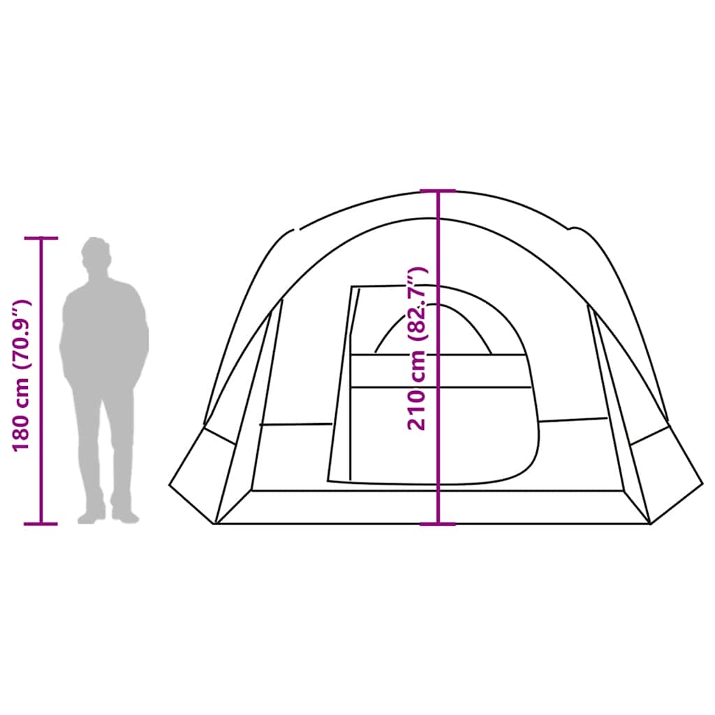 Tenda Familiare Cabina per 6 Persone Blu Impermeabile