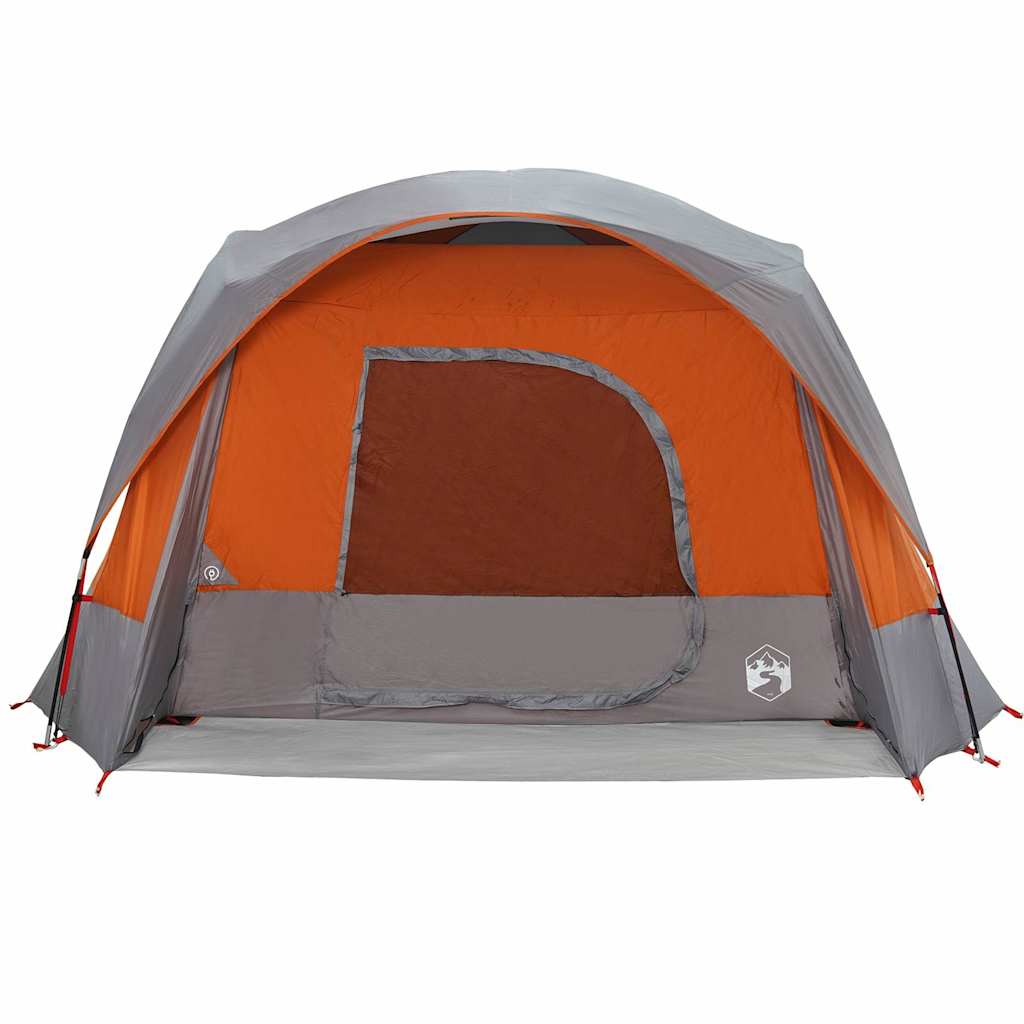 Tenda Familiare Cabina 6 Persone Grigia Arancione Impermeabile