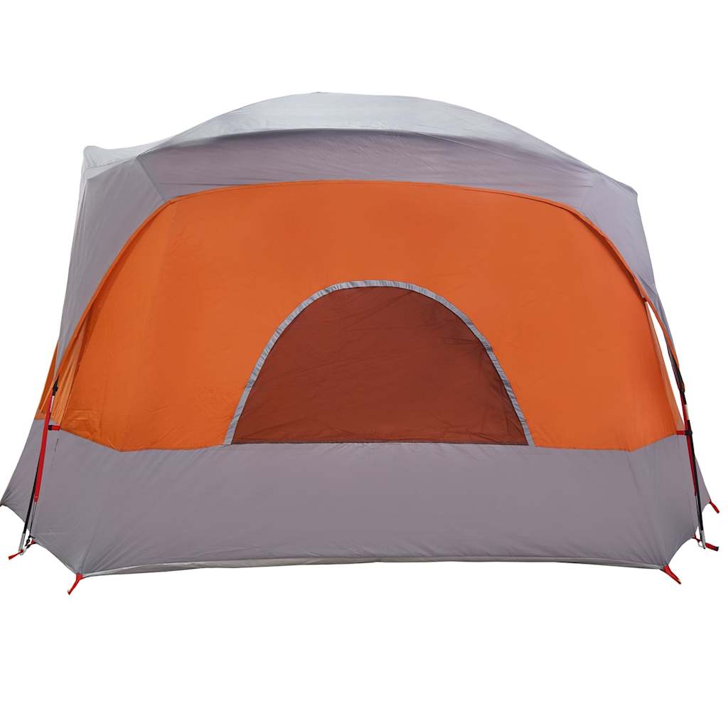Tenda Familiare Cabina 6 Persone Grigia Arancione Impermeabile