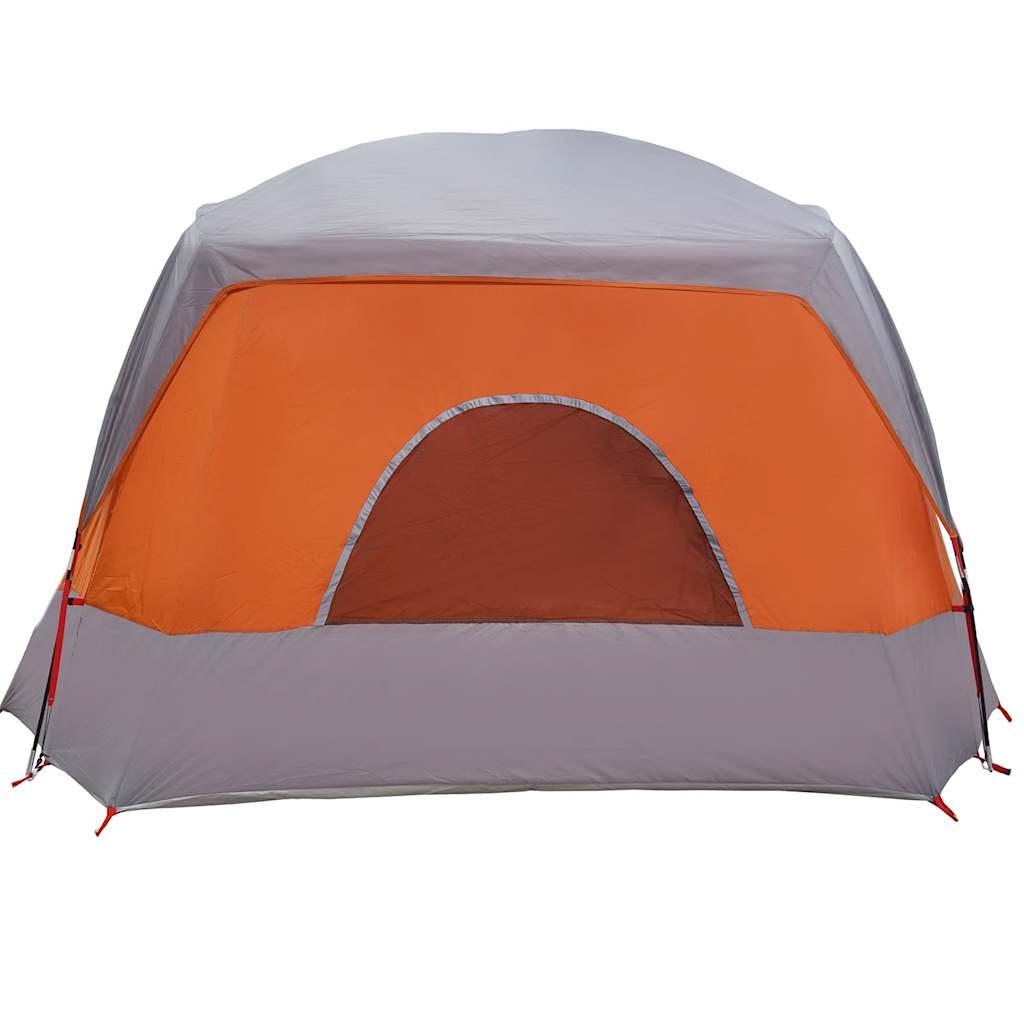 Tenda Familiare Cabina 6 Persone Grigia Arancione Impermeabile