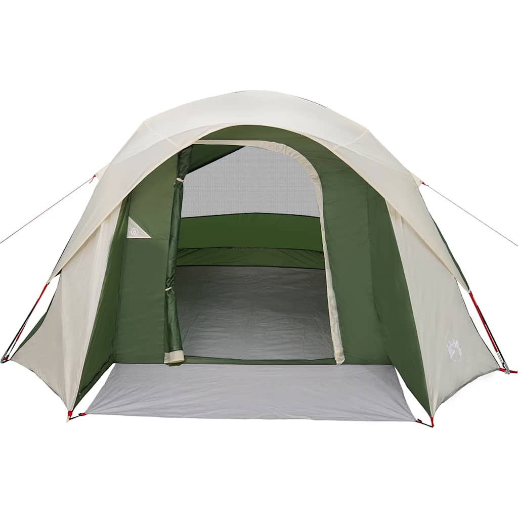 Tenda da Campeggio a Cabina per 4 Persone Verde Impermeabile