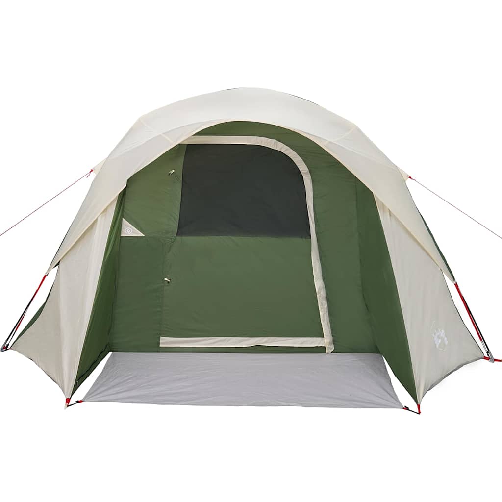 Tenda da Campeggio a Cabina per 4 Persone Verde Impermeabile