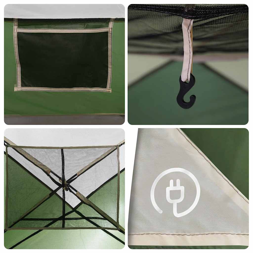 Tenda Familiare Cabina per 6 Persone Verde Impermeabile