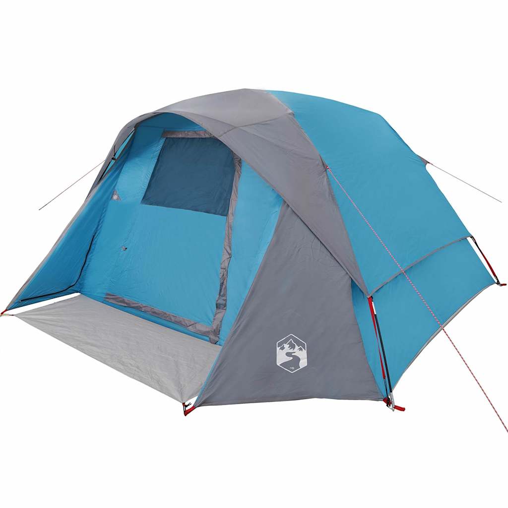 Tenda Familiare Cabina per 6 Persone Blu Impermeabile