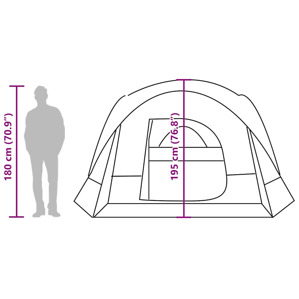 Tenda Familiare Cabina per 6 Persone Blu Impermeabile