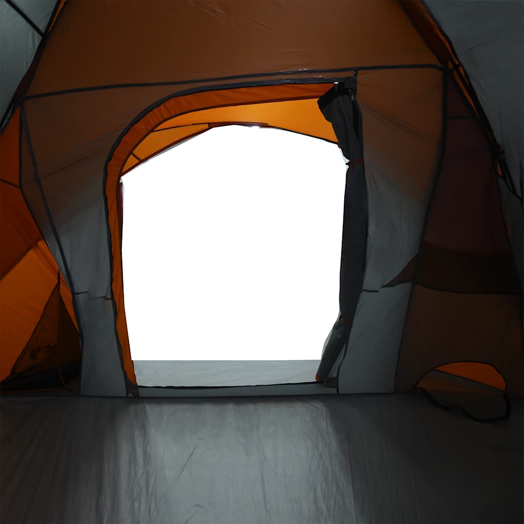 Tenda Familiare Cabina 6 Persone Grigia Arancione Impermeabile