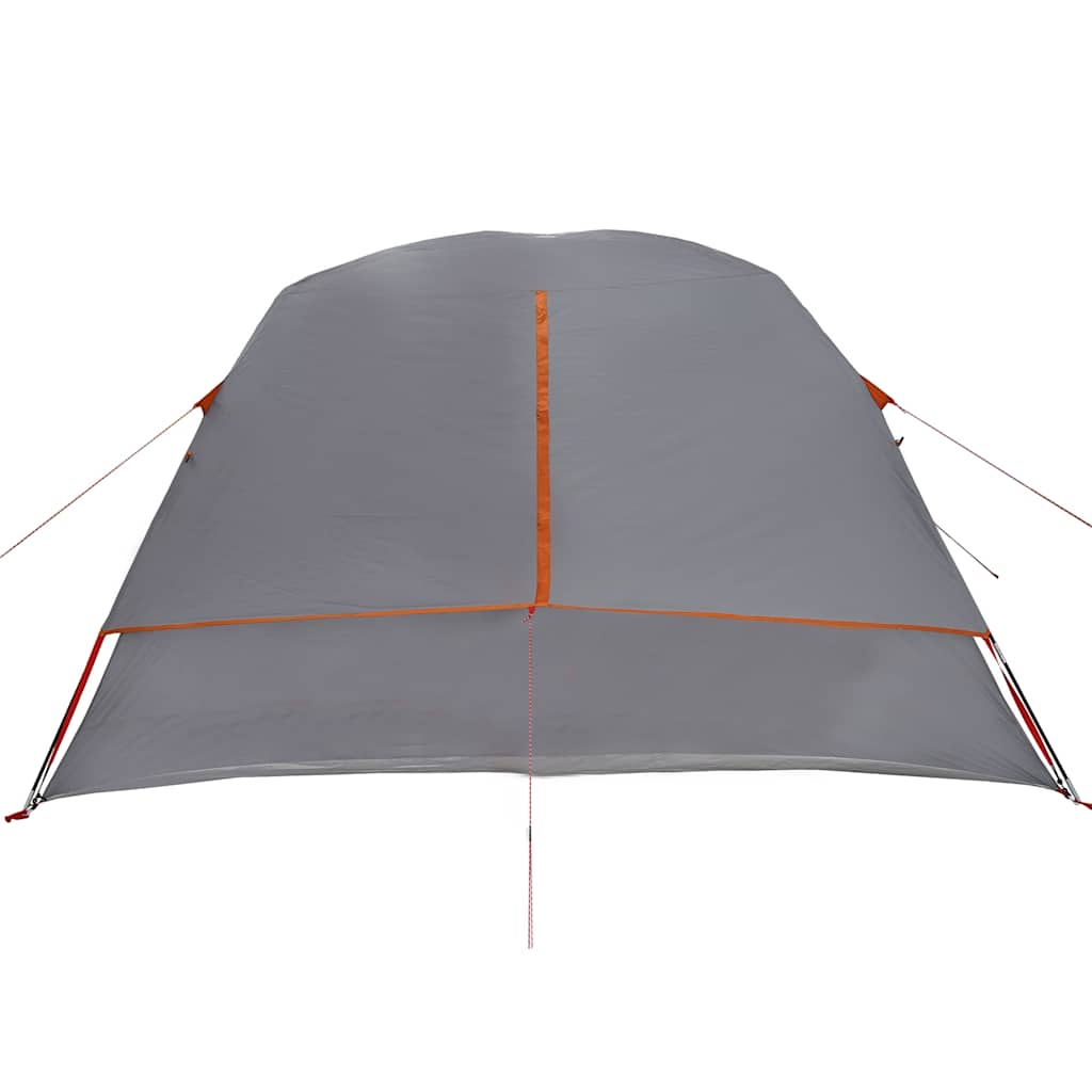 Tenda Familiare Cabina 6 Persone Grigia Arancione Impermeabile