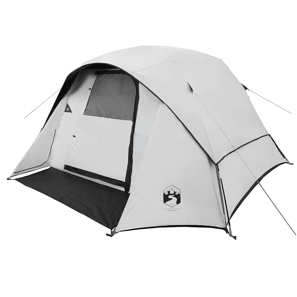 Tenda Familiare Cabina 6 Persone Bianca Tessuto Impermeabile
