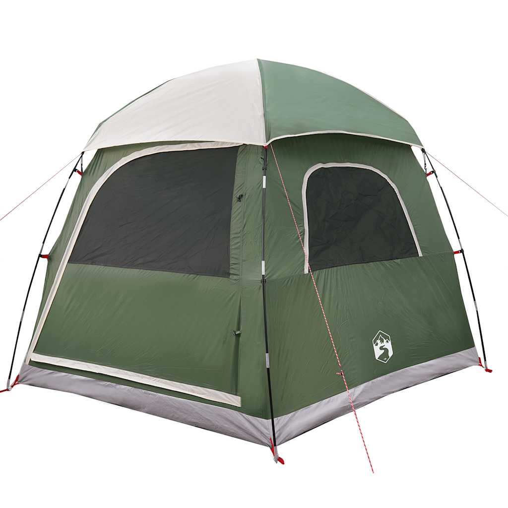 Tenda Familiare Igloo per 6 Persone Verde Impermeabile