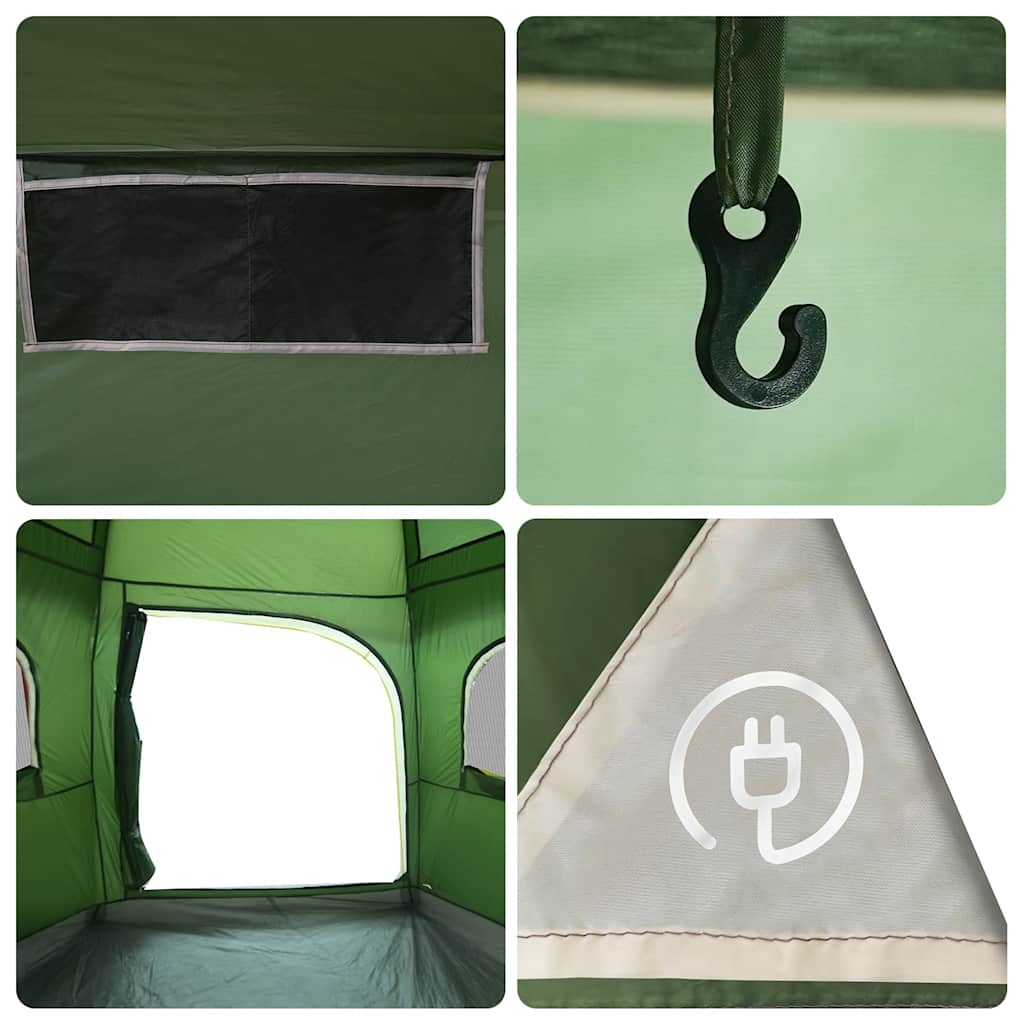 Tenda Familiare Igloo per 6 Persone Verde Impermeabile