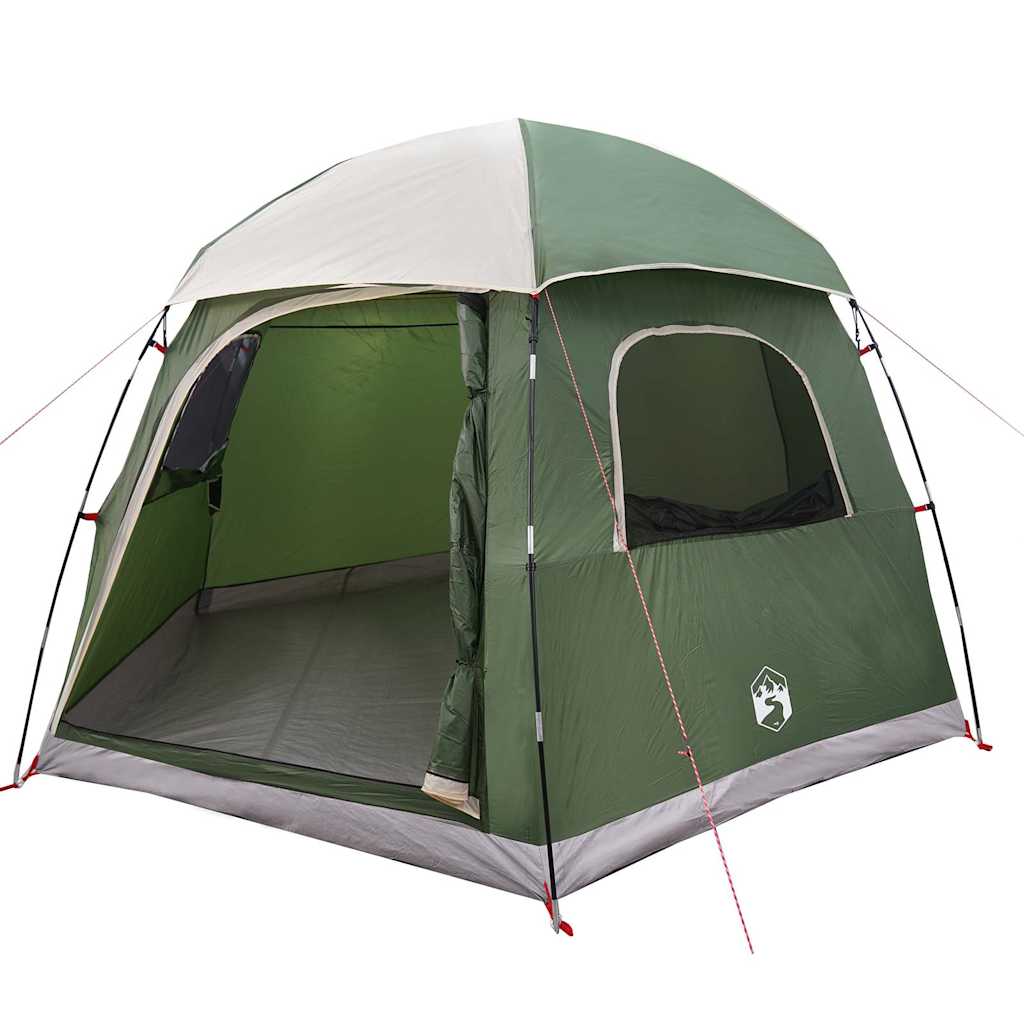 Tenda Familiare Igloo per 6 Persone Verde Impermeabile