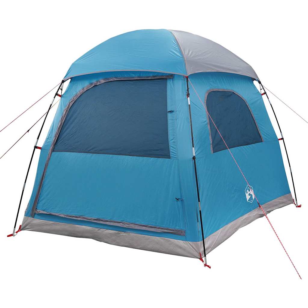 Tenda Familiare Igloo per 6 Persone Blu Impermeabile