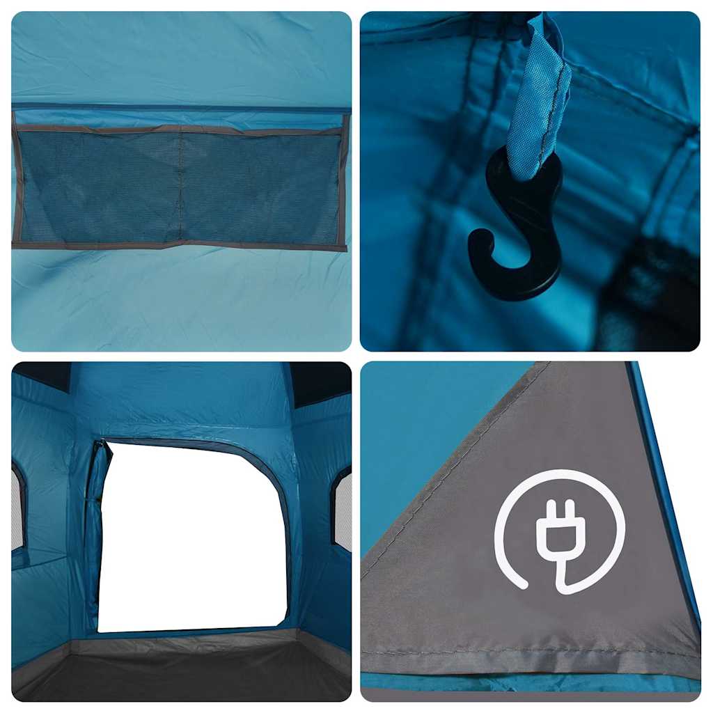 Tenda Familiare Igloo per 6 Persone Blu Impermeabile
