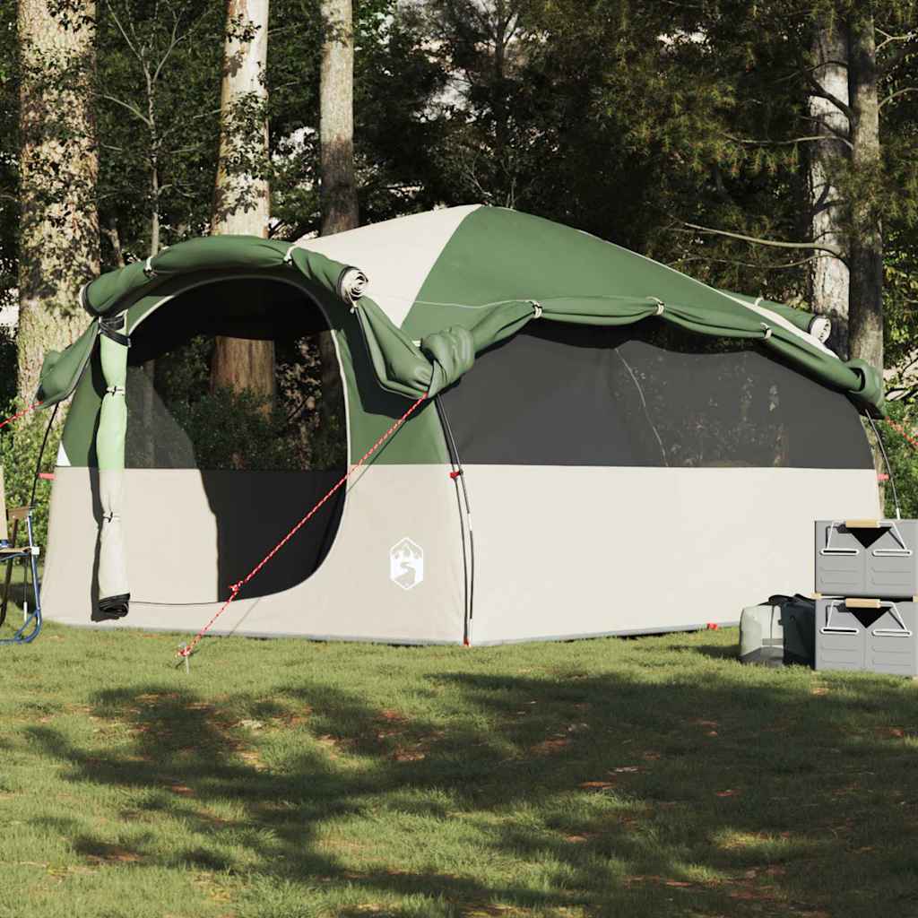 Tenda Familiare a Tunnel per 6 Persone Verde Resistente all'acqua
