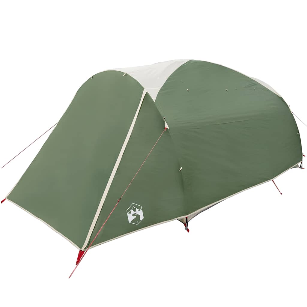 Tenda Familiare a Tunnel per 6 Persone Verde Resistente all'acqua