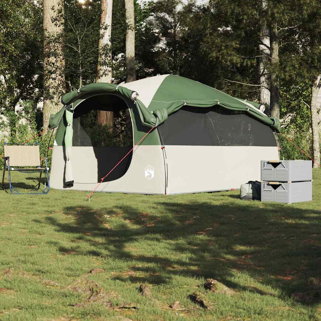 Tenda Familiare a Tunnel per 6 Persone Verde Resistente all'acqua