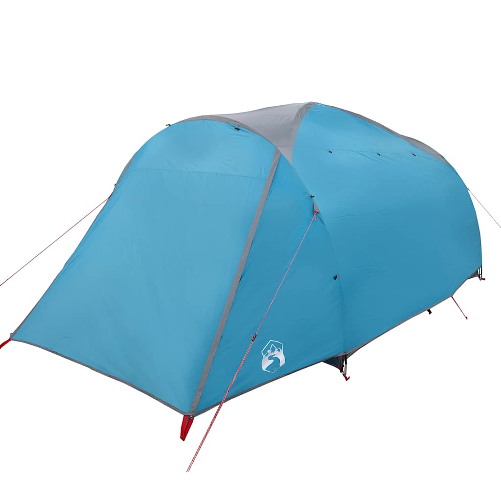 Tenda Familiare a Tunnel per 6 Persone Blu Resistente all'acqua