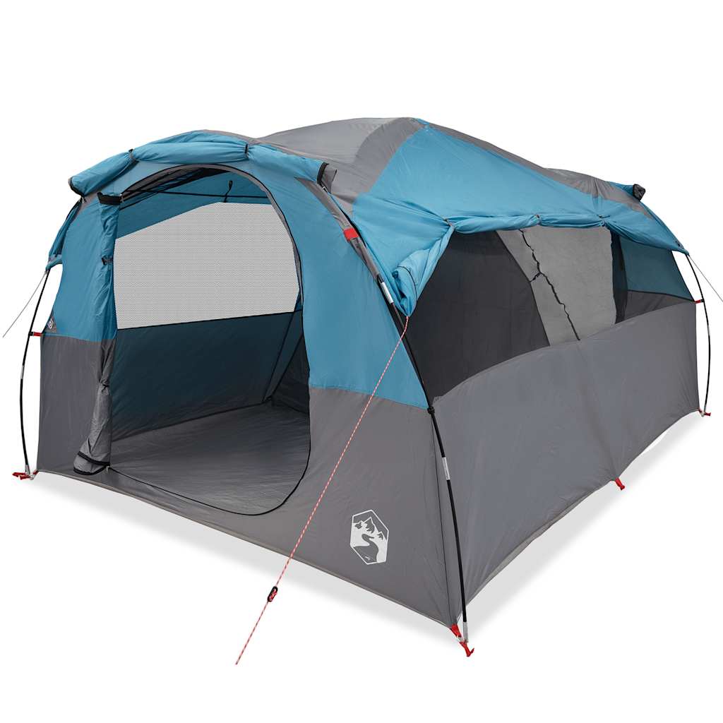 Tenda Familiare a Tunnel per 6 Persone Blu Resistente all'acqua