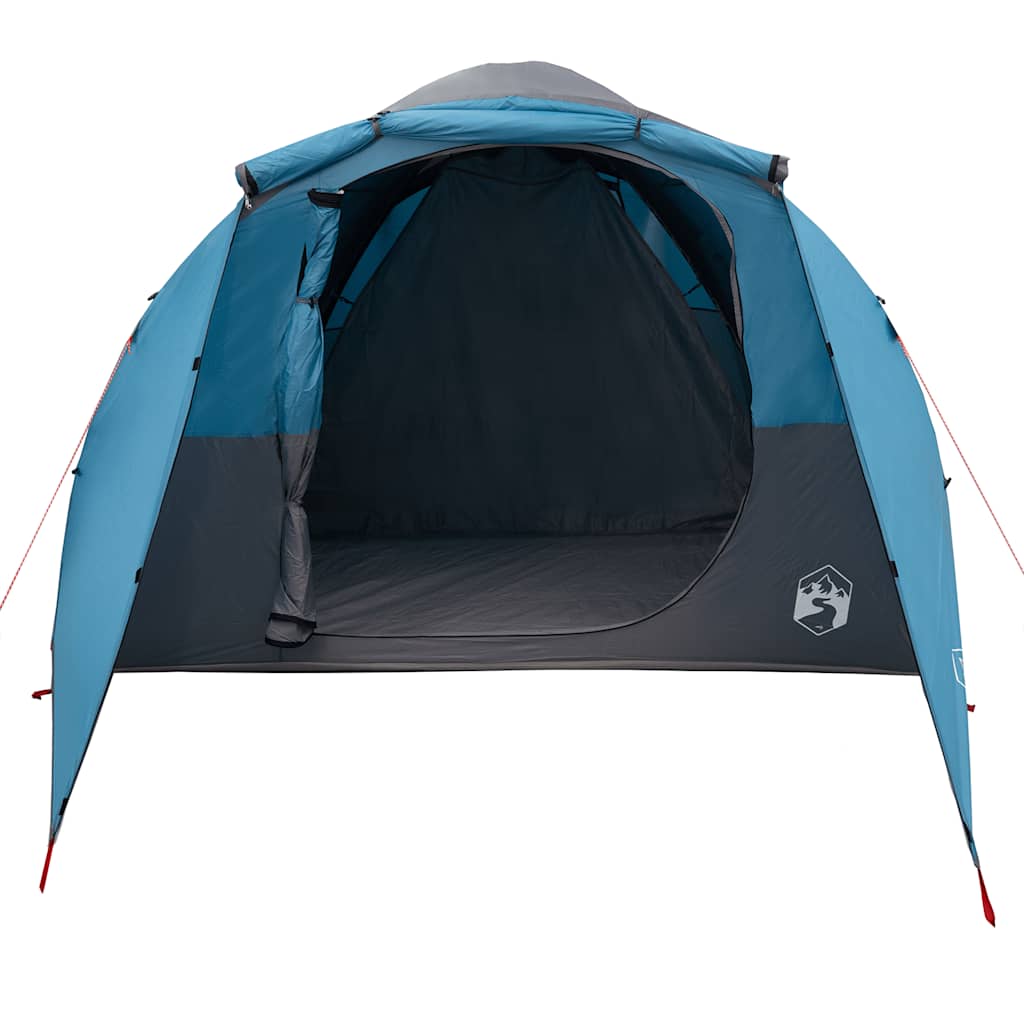 Tenda Familiare a Tunnel per 6 Persone Blu Resistente all'acqua