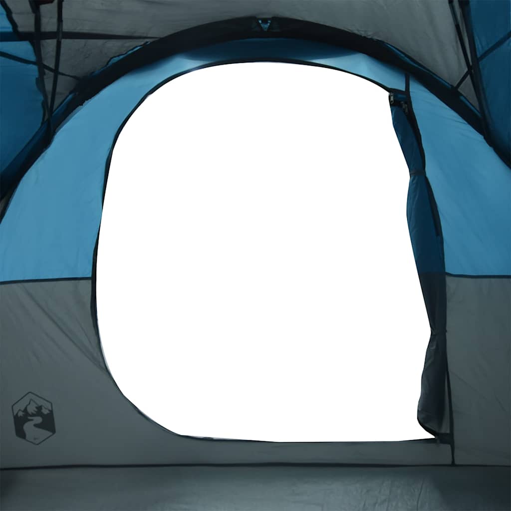 Tenda Familiare a Tunnel per 6 Persone Blu Resistente all'acqua