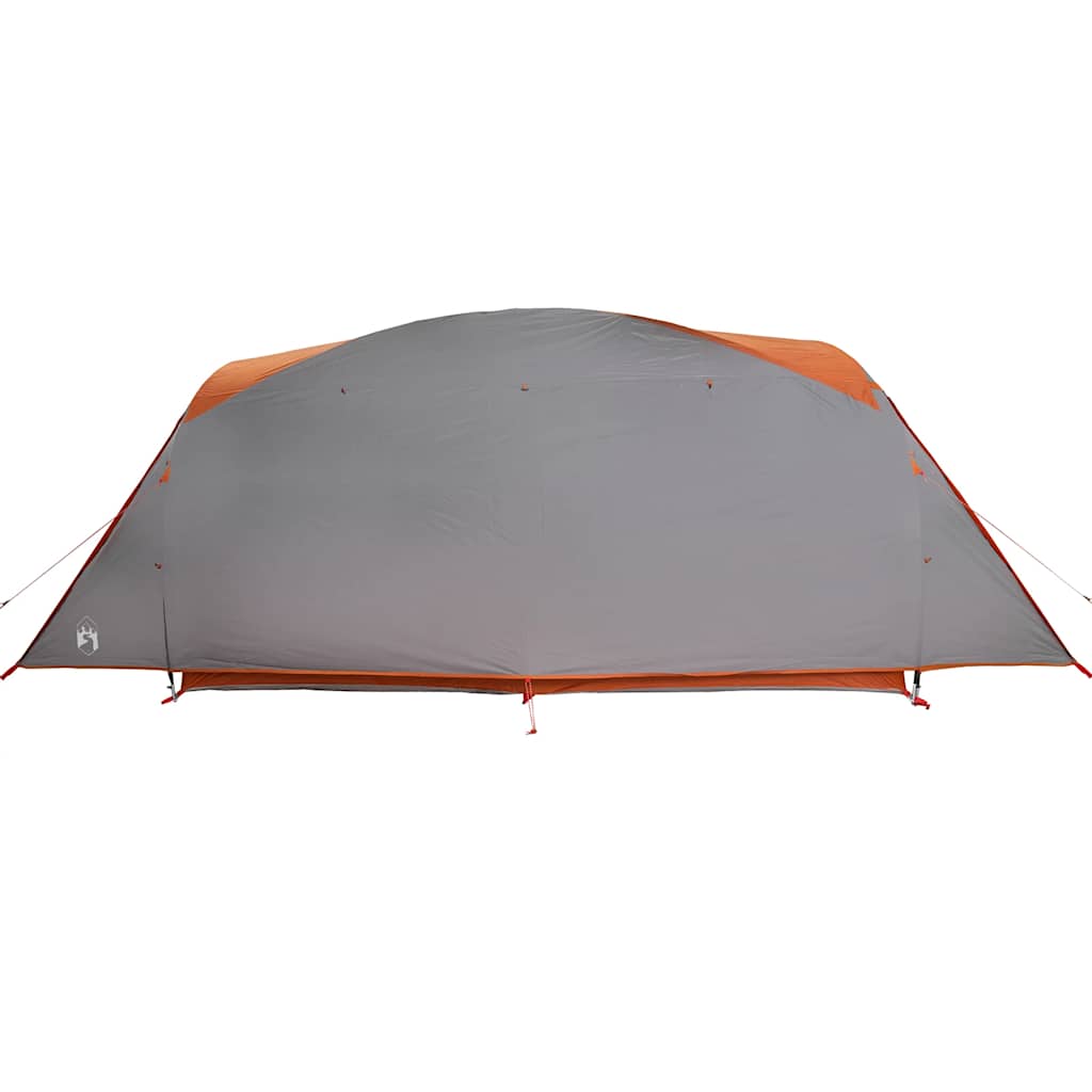 Tenda Familiare a Tunnel 6Persone Grigia Arancione Resistente all'acqua