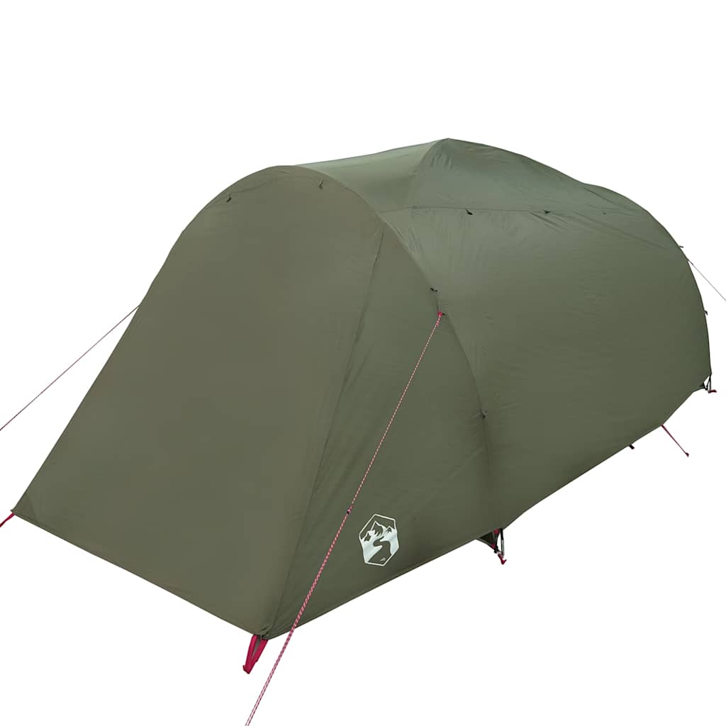 Tenda Familiare a Tunnel per 6 Persone Verde Oliva Resistente all'acqua