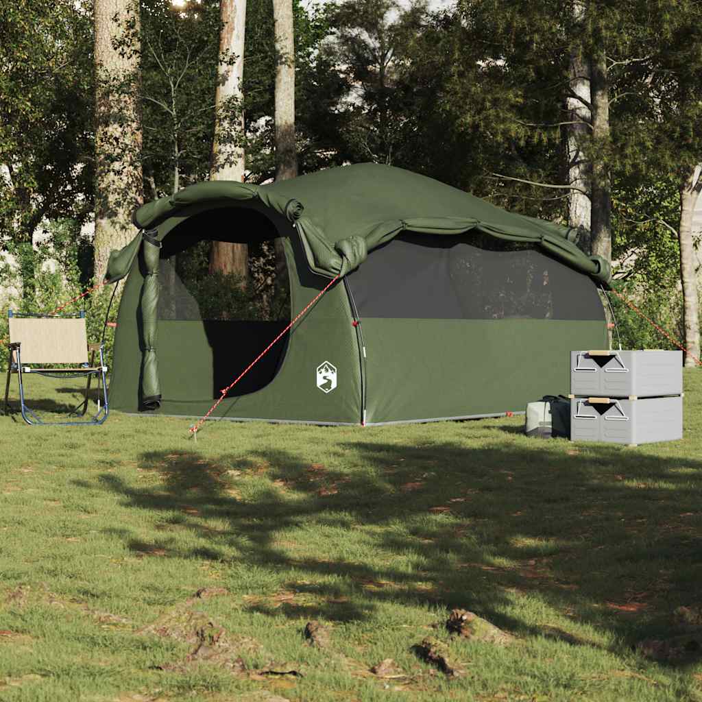 Tenda Familiare a Tunnel per 6 Persone Verde Oliva Resistente all'acqua