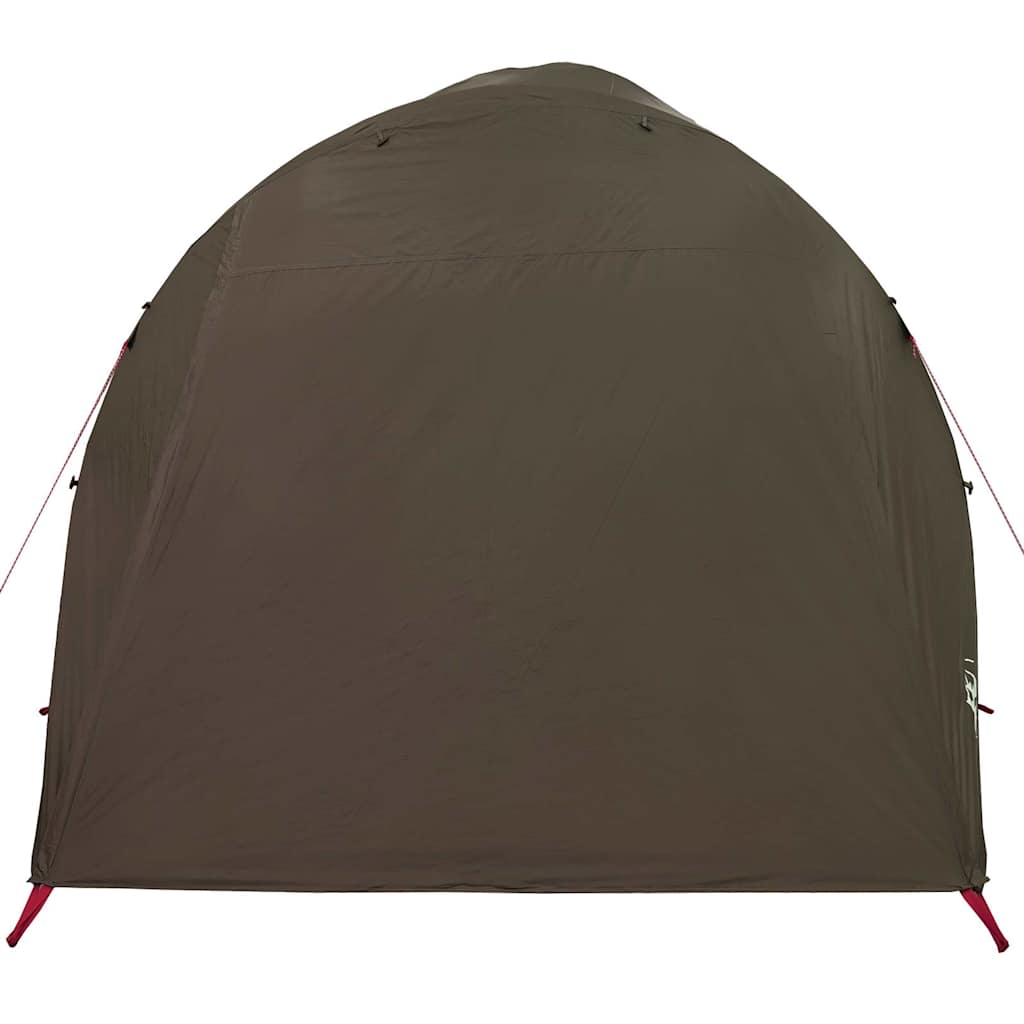 Tenda Familiare a Tunnel per 6 Persone Marrone Resistente all'acqua